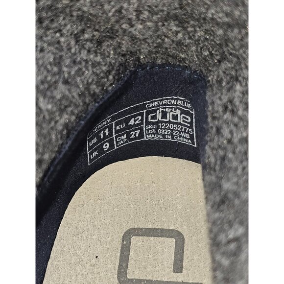 Hey Dude Women's Gray Denny Chevron Blue Lightweight Ankle Boots Size 11 2866 - Picture 8 of 16